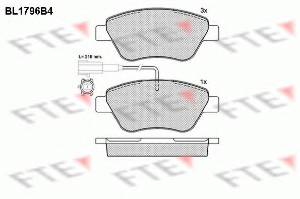 Imagine set placute frana,frana disc FTE BL1796B4