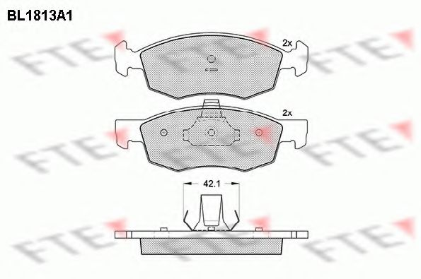 Imagine set placute frana,frana disc FTE BL1813A1