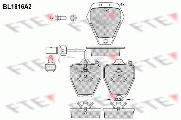 Imagine set placute frana,frana disc FTE BL1816A2