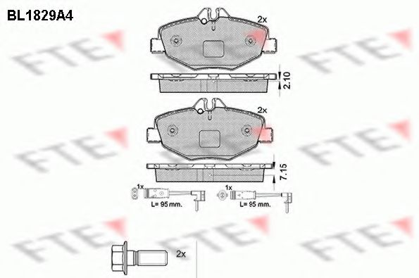 Imagine set placute frana,frana disc FTE BL1829A4