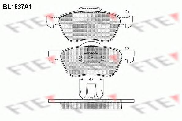 Imagine set placute frana,frana disc FTE BL1837A1