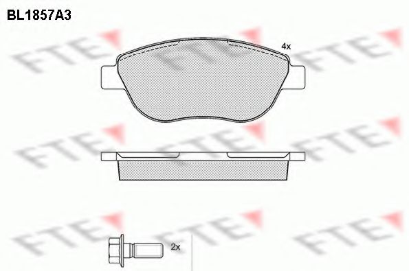 Imagine set placute frana,frana disc FTE BL1857A3