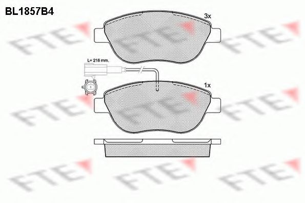 Imagine set placute frana,frana disc FTE BL1857B4