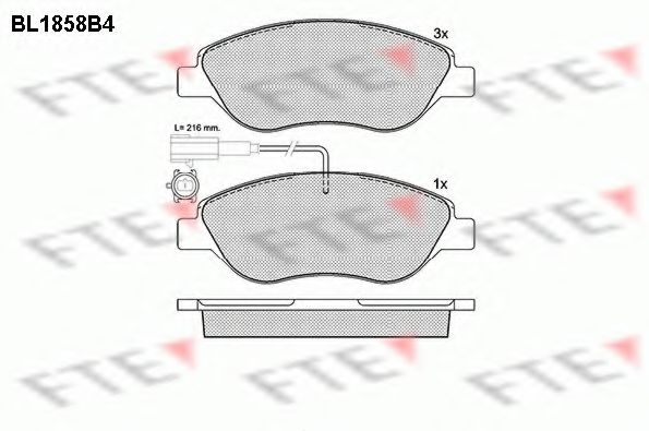 Imagine set placute frana,frana disc FTE BL1858B4