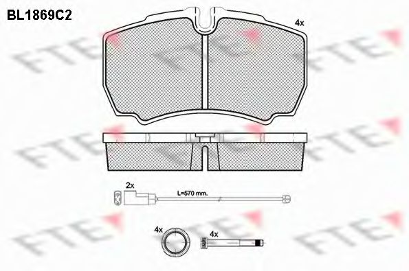 Imagine set placute frana,frana disc FTE BL1869C2