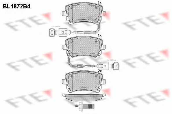 Imagine set placute frana,frana disc FTE BL1872B4