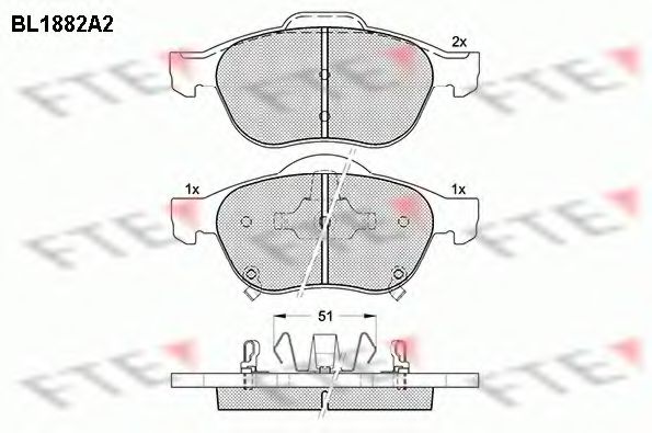 Imagine set placute frana,frana disc FTE BL1882A2