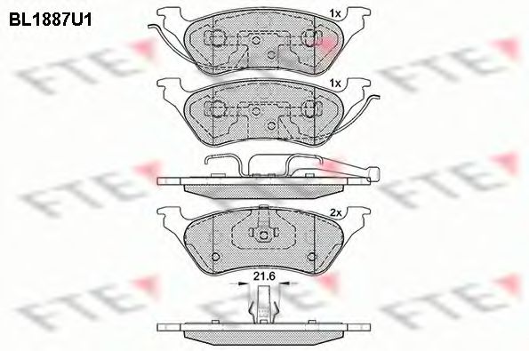 Imagine set placute frana,frana disc FTE BL1887U1