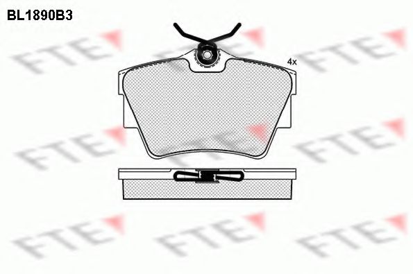 Imagine set placute frana,frana disc FTE BL1890B3