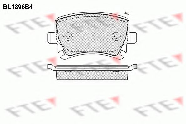 Imagine set placute frana,frana disc FTE BL1896B4