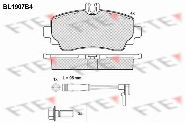 Imagine set placute frana,frana disc FTE BL1907B4