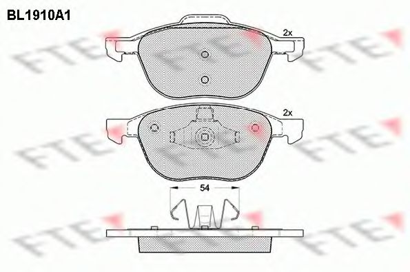 Imagine set placute frana,frana disc FTE BL1910A1