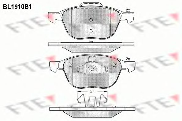 Imagine set placute frana,frana disc FTE BL1910B1