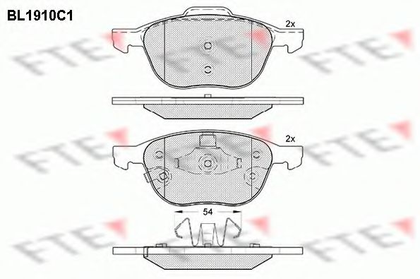 Imagine set placute frana,frana disc FTE BL1910C1