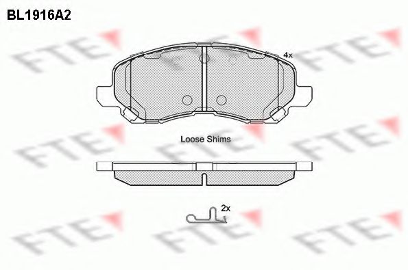 Imagine set placute frana,frana disc FTE BL1916A2