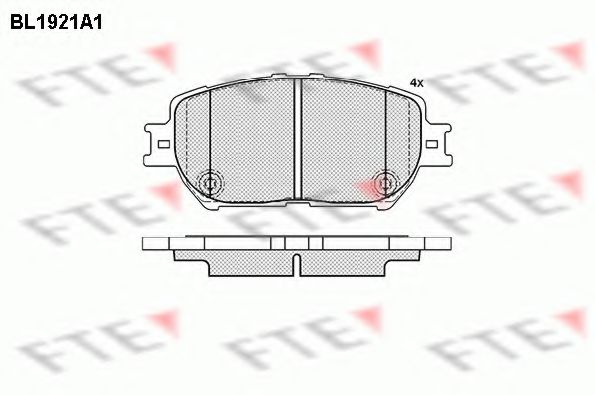 Imagine set placute frana,frana disc FTE BL1921A1