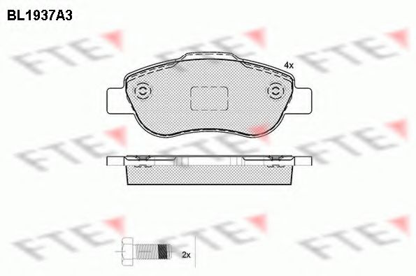 Imagine set placute frana,frana disc FTE BL1937A3