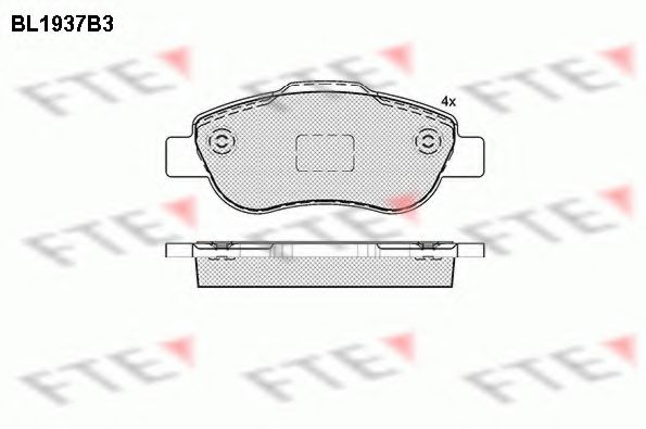 Imagine set placute frana,frana disc FTE BL1937B3