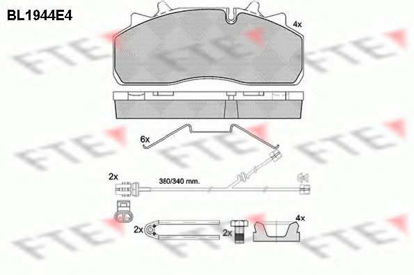 Imagine set placute frana,frana disc FTE BL1944E4