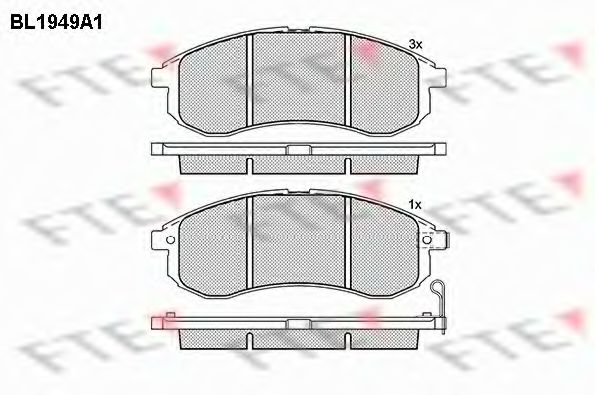 Imagine set placute frana,frana disc FTE BL1949A1