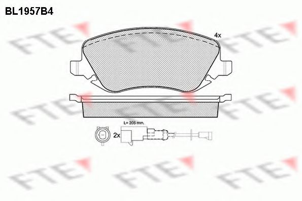 Imagine set placute frana,frana disc FTE BL1957B4