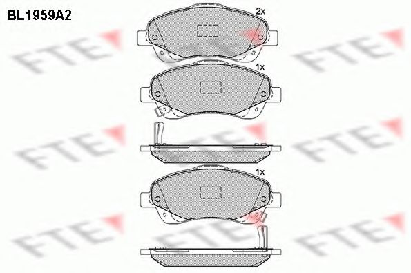 Imagine set placute frana,frana disc FTE BL1959A2