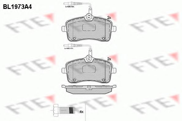 Imagine set placute frana,frana disc FTE BL1973A4