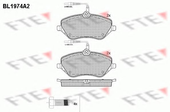 Imagine set placute frana,frana disc FTE BL1974A2