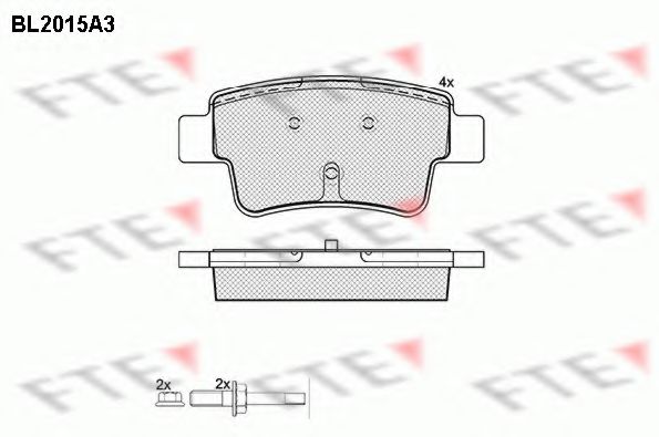 Imagine set placute frana,frana disc FTE BL2015A3