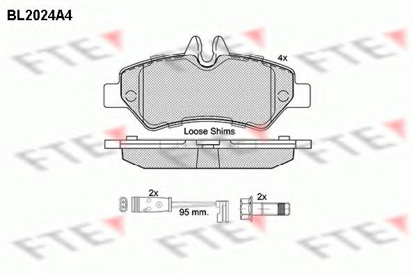 Imagine set placute frana,frana disc FTE BL2024A4