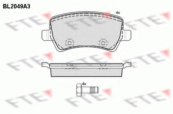 Imagine set placute frana,frana disc FTE BL2049A3