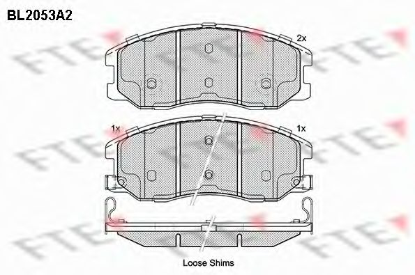 Imagine set placute frana,frana disc FTE BL2053A2