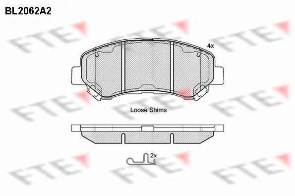 Imagine set placute frana,frana disc FTE BL2062A2