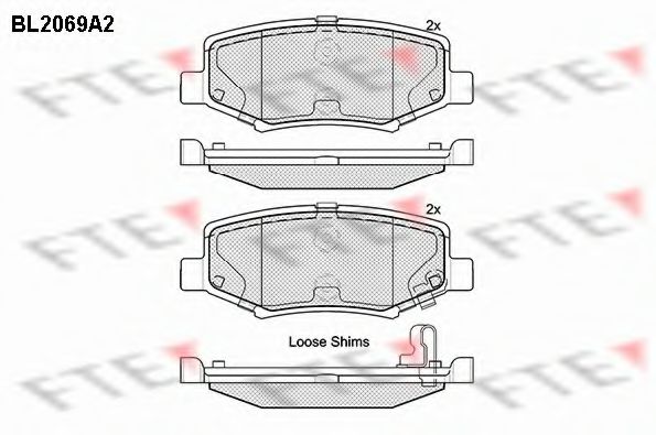 Imagine set placute frana,frana disc FTE BL2069A2