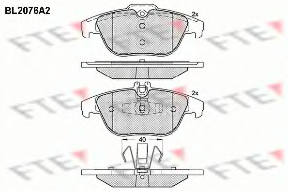 Imagine set placute frana,frana disc FTE BL2076A2