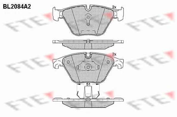 Imagine set placute frana,frana disc FTE BL2084A2