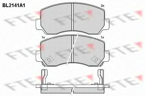 Imagine set placute frana,frana disc FTE BL2141A1