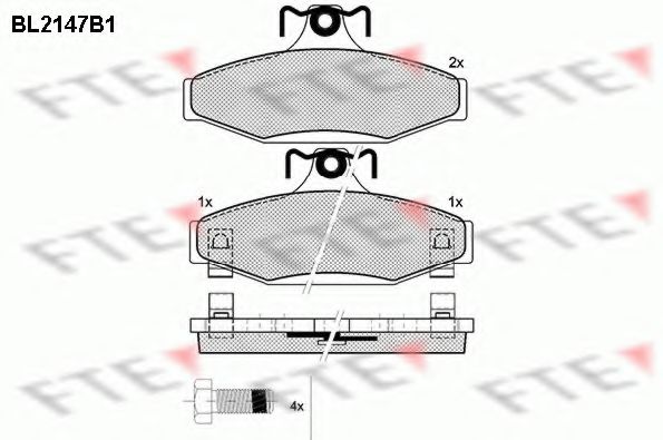 Imagine set placute frana,frana disc FTE BL2147B1