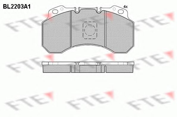 Imagine set placute frana,frana disc FTE BL2203A1