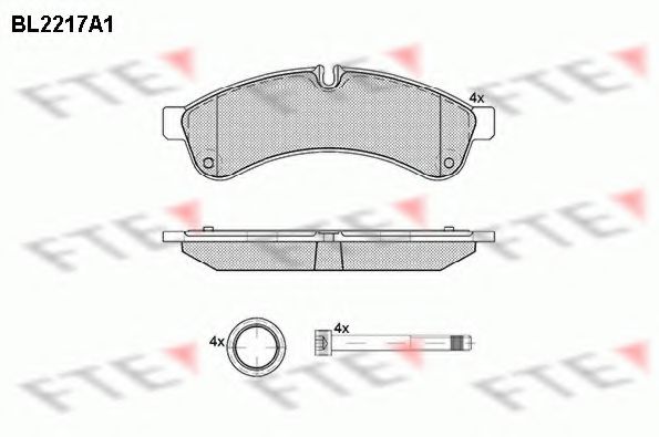 Imagine set placute frana,frana disc FTE BL2217A1