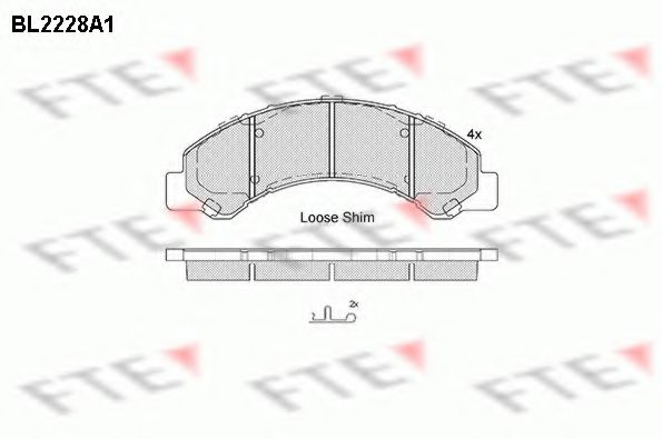 Imagine set placute frana,frana disc FTE BL2228A1