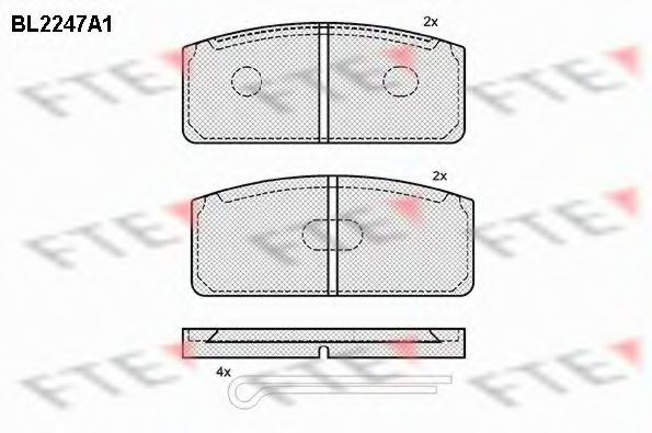 Imagine set placute frana,frana disc FTE BL2247A1