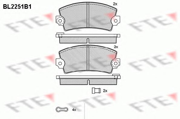 Imagine set placute frana,frana disc FTE BL2251B1