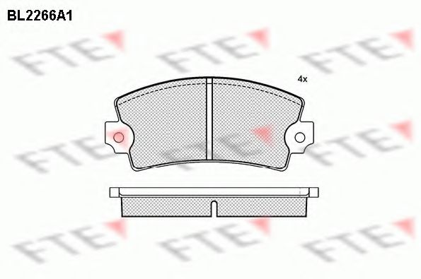 Imagine set placute frana,frana disc FTE BL2266A1