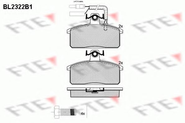 Imagine set placute frana,frana disc FTE BL2322B1