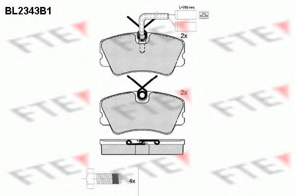 Imagine set placute frana,frana disc FTE BL2343B1