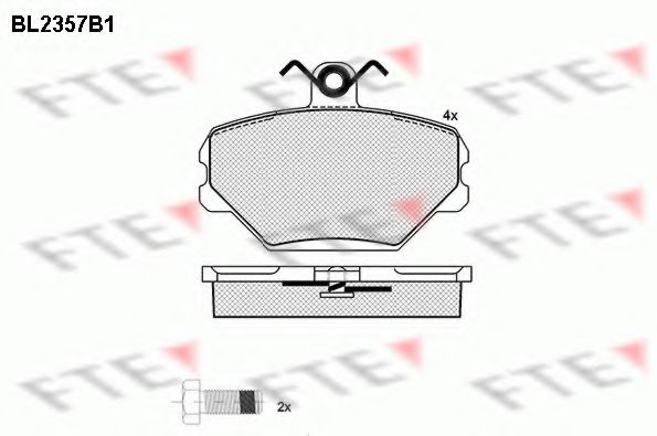 Imagine set placute frana,frana disc FTE BL2357B1