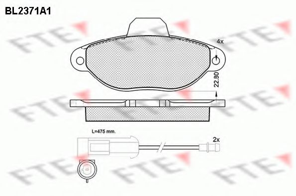 Imagine set placute frana,frana disc FTE BL2371A1