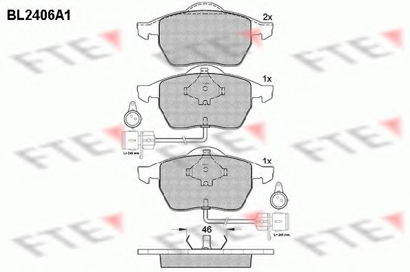 Imagine set placute frana,frana disc FTE BL2406A1