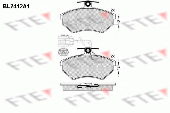 Imagine set placute frana,frana disc FTE BL2412A1